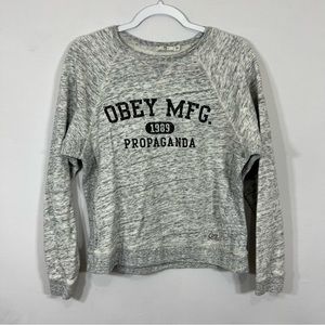 Obey Gray Sweatshirt women’s size Medium